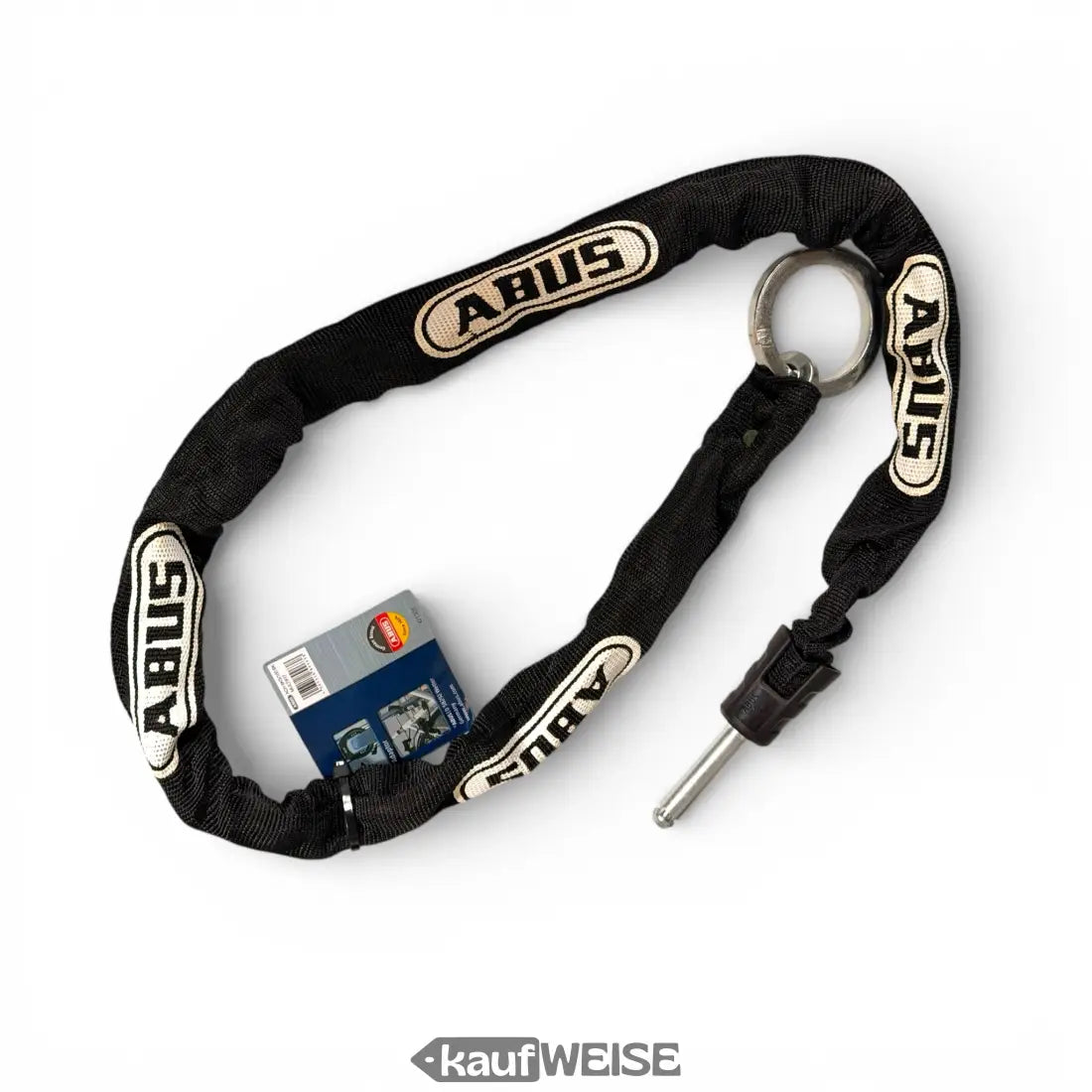 ABUS Einsteckkette Adapterkette 6KS/100, 100 cm, Zweitschloss mit Stoffmanschetten