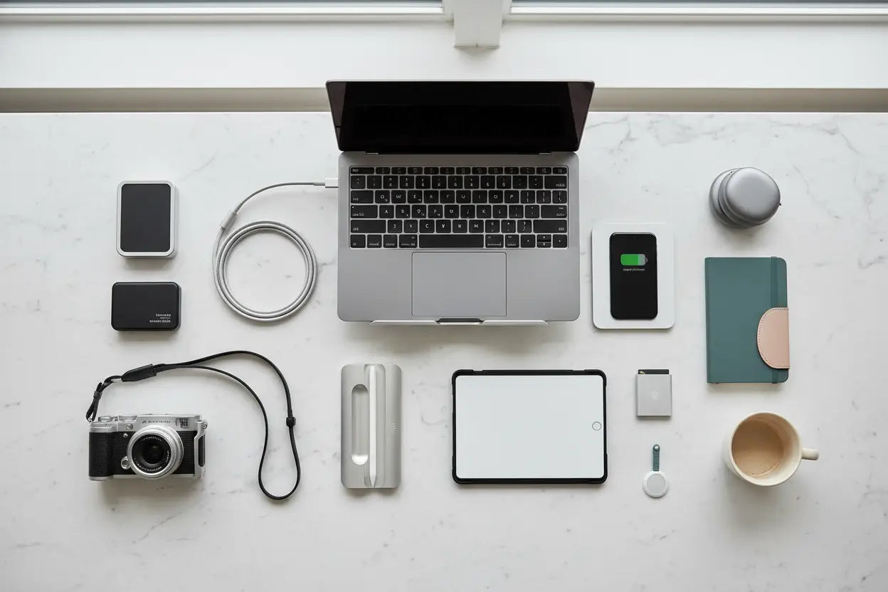 Silbernes Apple-Laptop mit schwarzer Tastatur und Trackpad für kreative Fans.