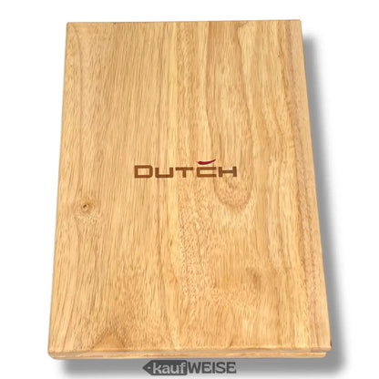 Holz-Schnittbrett DUTCH mit Goldgravur, klappbares Teak-XXL-Modell