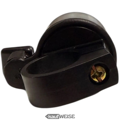 Schwarzer Metalllenkerklemme mit goldener Schraube für E-Scooter Klingel