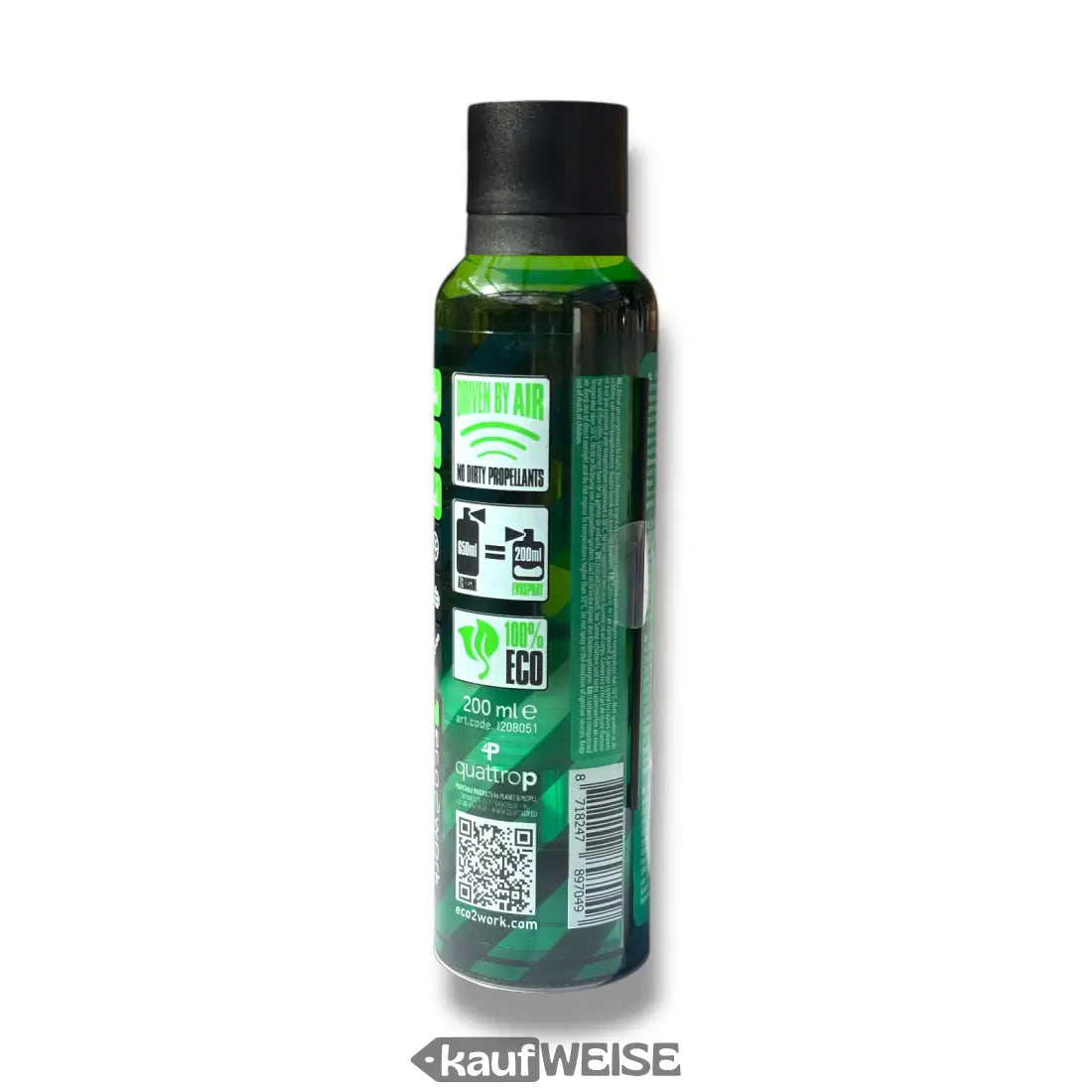 Grünes Kettenöl Aerosol mit schwarzem Deckel für Fahrrad, E-Bike und Motorrad