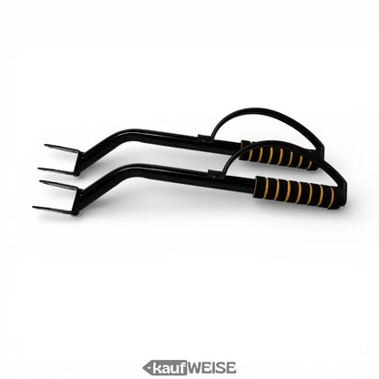 Hoverkart Lenkhebel Set Schwarz-Gelb, Metall 42cm mit Gummigriffen