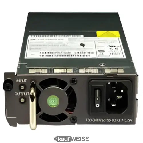 Huawei PAC-500WA-BE 500W PoE Netzteil schwarz hinten mit grünem Lüfter