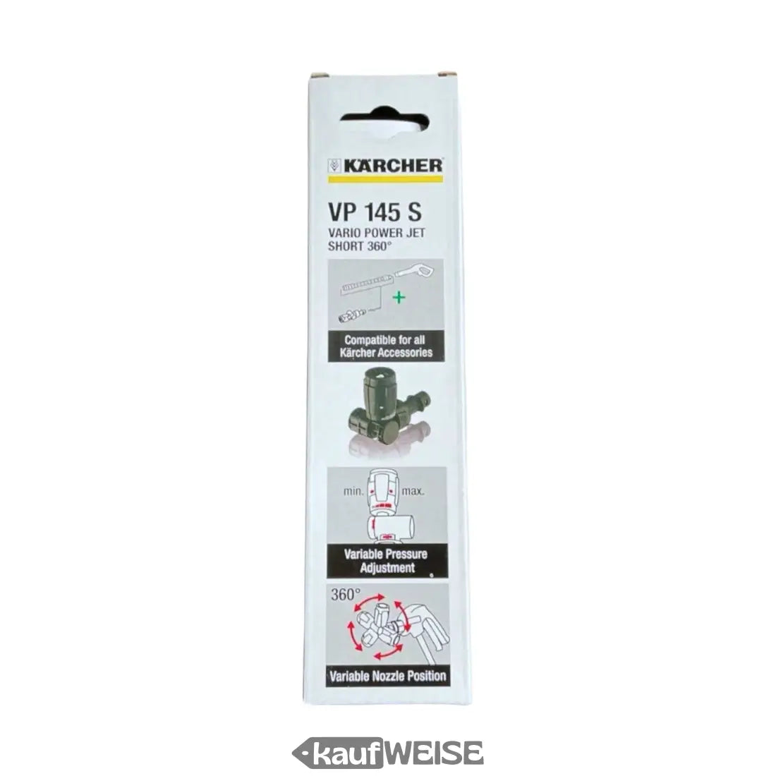 Kärcher VP 145 S Vario Power Jet Kurz mit grüner und schwarzer Düse für K2-K4