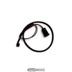 Ladebuchse mit Kabel für Hoverboard / E-Scooter | 2-polig | 44 cm | Schwarz | DC-Rundbuchse mit Gewinde