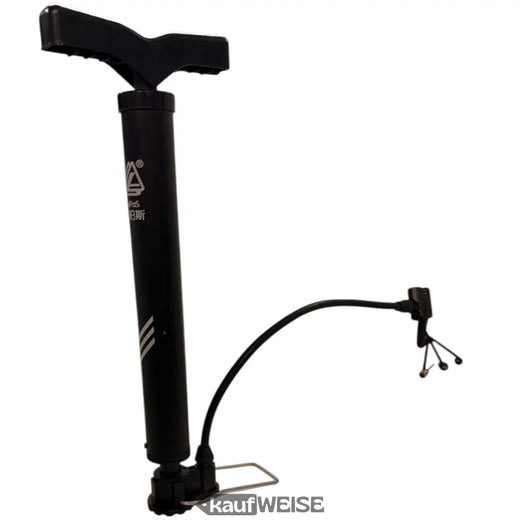 LeiPoS Mini Stand jalgrattapump must | Kaasaskantav ja teleskoop (33-52cm) | Sisaldab 3 adapterit | Kompaktne õhupump