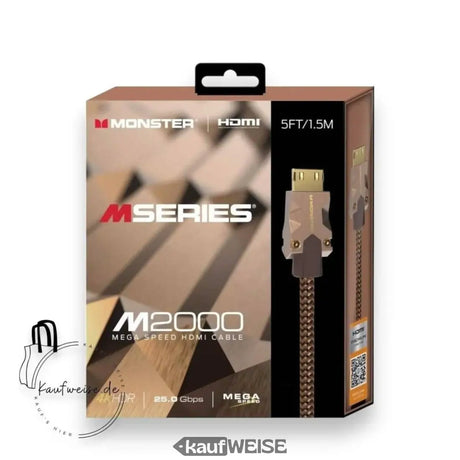 Monster M2000 Ultra HD HDMI-kaabel (1,5 m) | 4K @ 60Hz HDR10+ | Kiire 25 Gbps | V-Grip™ pistik