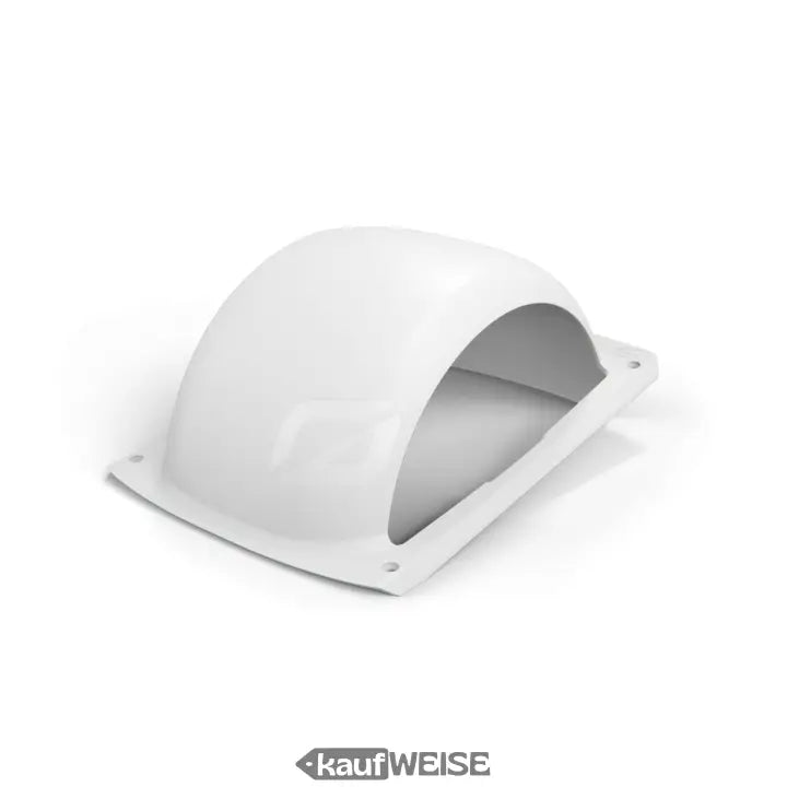 Weißer, glänzender original onewheel gt fender aus plastik mit rechteckiger grundplatte und vier montagebohrungen