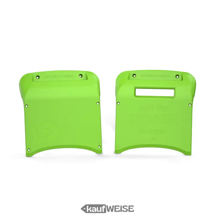 Bright lime grüne plastikradabdeckungen mit prägung und montagebohrungen für onewheel gt bumper set