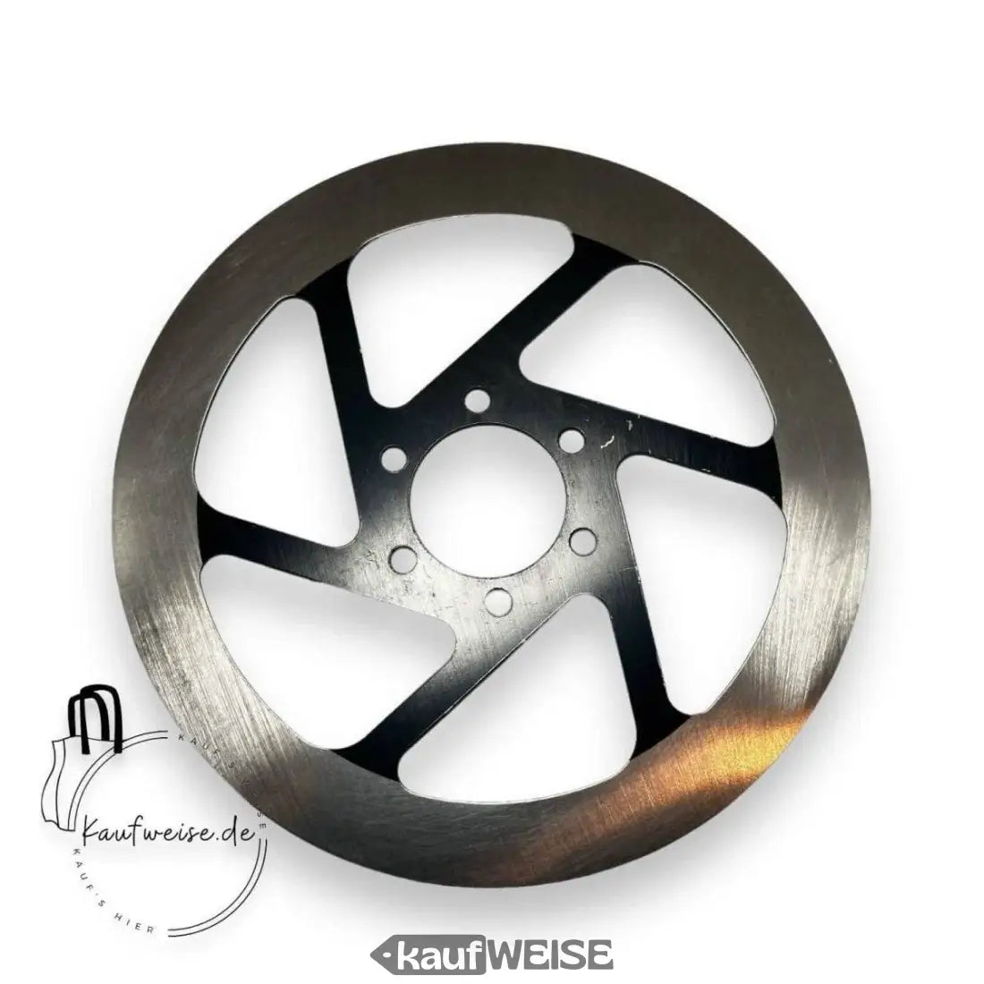 Silberne und schwarze Vanmoof Bremsscheibe 160mm für S3 und X3 Modelle