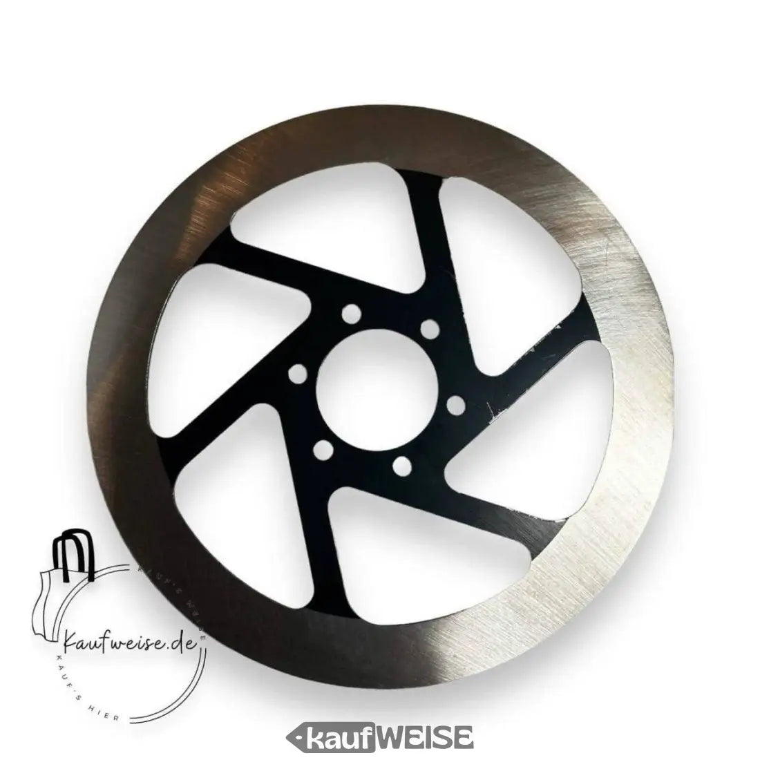 Silberne und schwarze Vanmoof Bremsscheibe 160mm für S3 und X3 Modelle