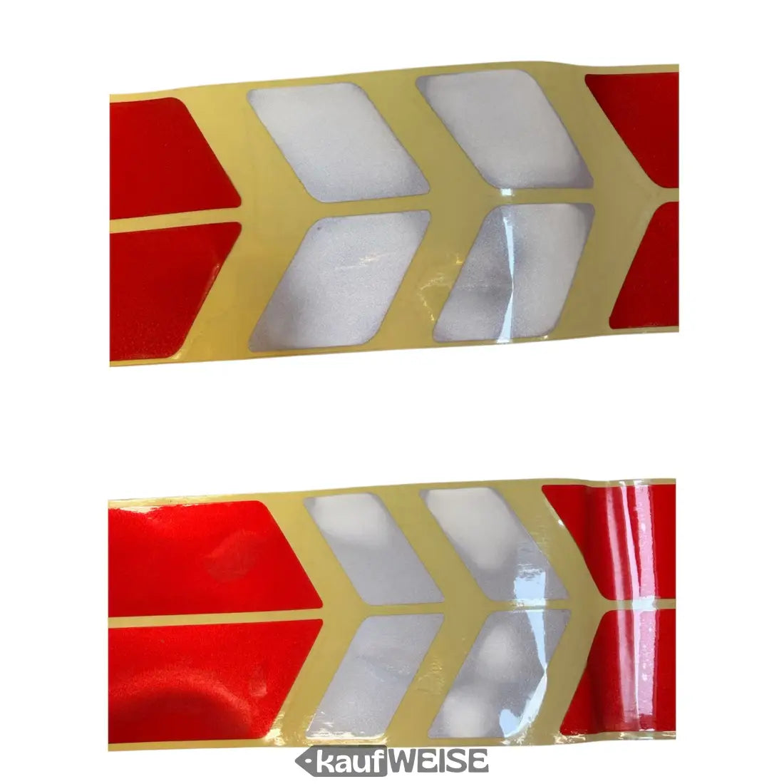 Rotes und gelbes reflektierendes Pfeilband mit weißen Abschnitten für Xiaomi M365/Pro