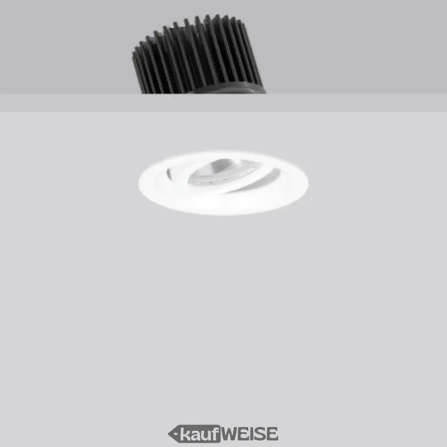 Weiße LED-Einbaustrahler mit schwenkbarem Design und schwarzem Kühlkörper