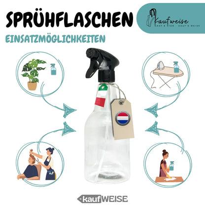 Klare Sprühflasche 750 ml im 3er Set mit kostenlosem Versand erhältlich
