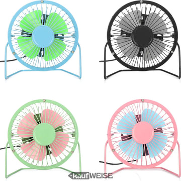 Tedi Mini USB-ventilaator (15 cm) | Vaikne metallist lauaventilaator, 360° kallutatav | Ideaalne lauale ja kontorisse