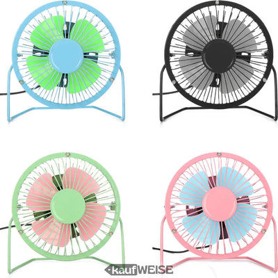 Tedi Mini USB-ventilaator (15 cm) | Vaikne metallist lauaventilaator, 360° kallutatav | Ideaalne lauale ja kontorisse