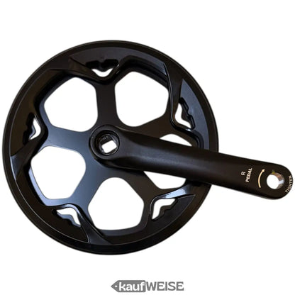 Schwarzer Volta GTS One Kurbelsatz mit mattem Finish, integriertem Kettenblatt