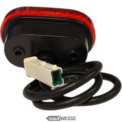 Rotes und schwarzes ovales Xiaomi Mi Scooter Rücklicht mit weißem Gehäuse