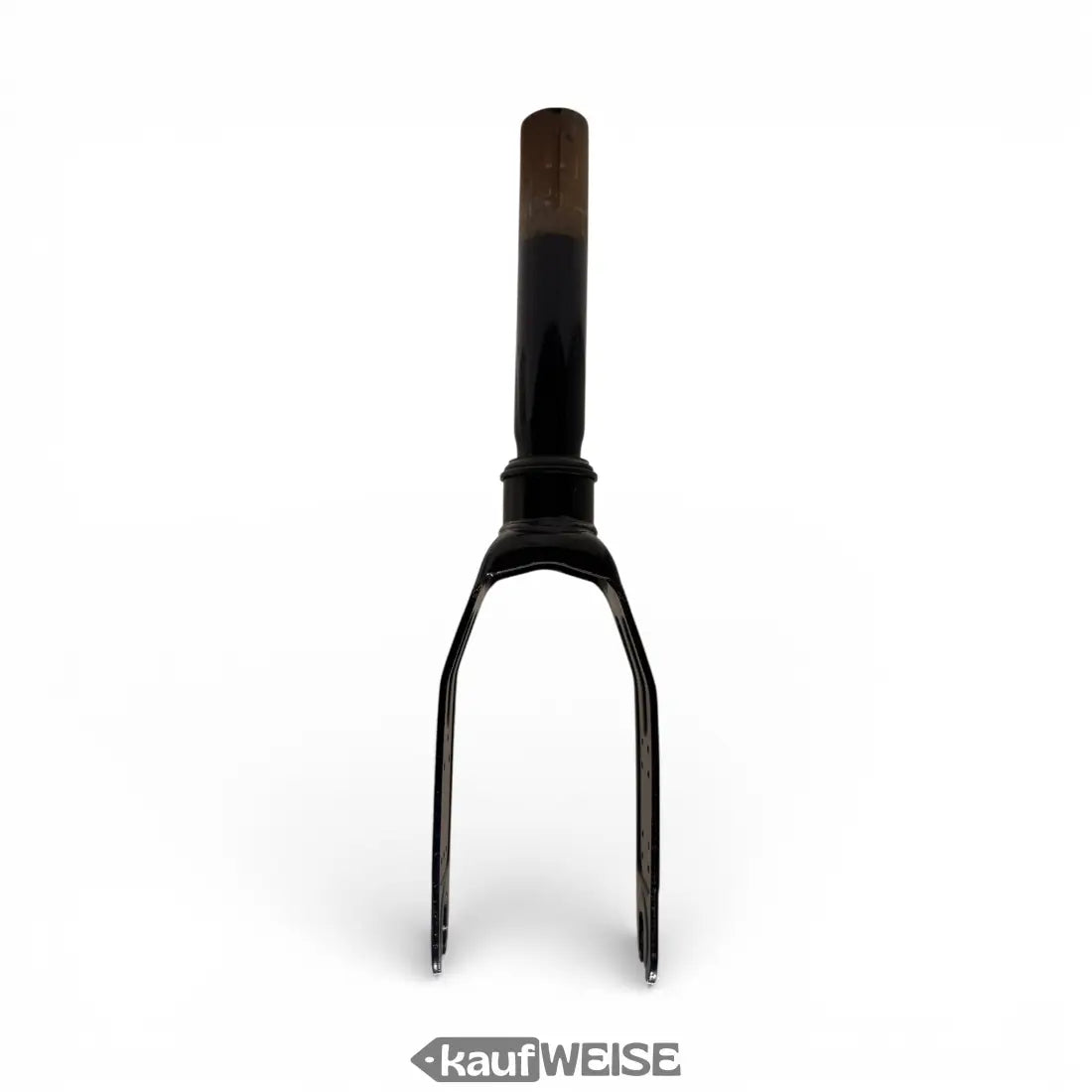 Schwarze Xiaomi Vorderradgabel, matte Finish, abgenutzter Lenker, 33 cm